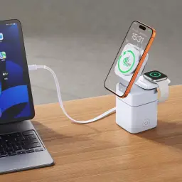 Pisen 65W 4-in-1 Wireless Charging Station with Qi2 and Cooling Fan thumbnail 1