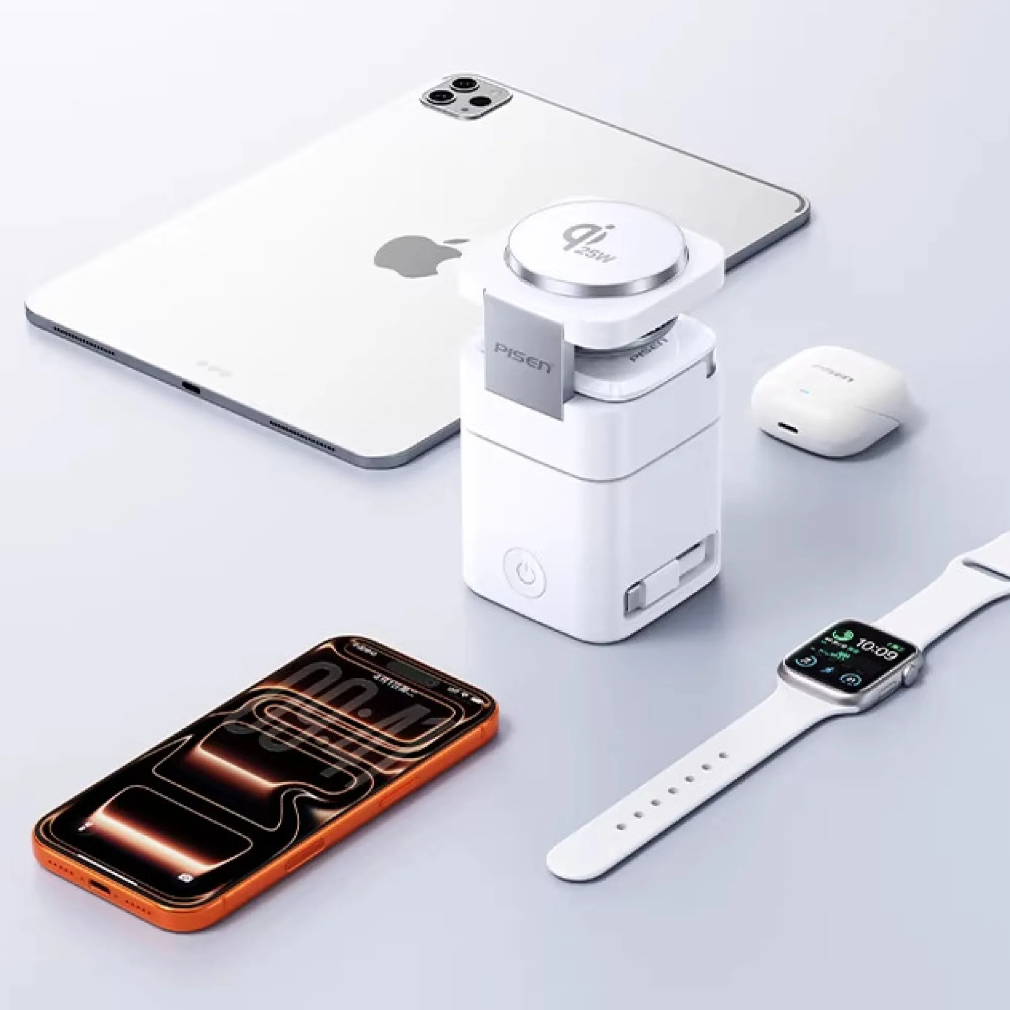 Pisen 65W 4-in-1 Wireless Charging Station with Qi2 and Cooling Fan thumbnail 10