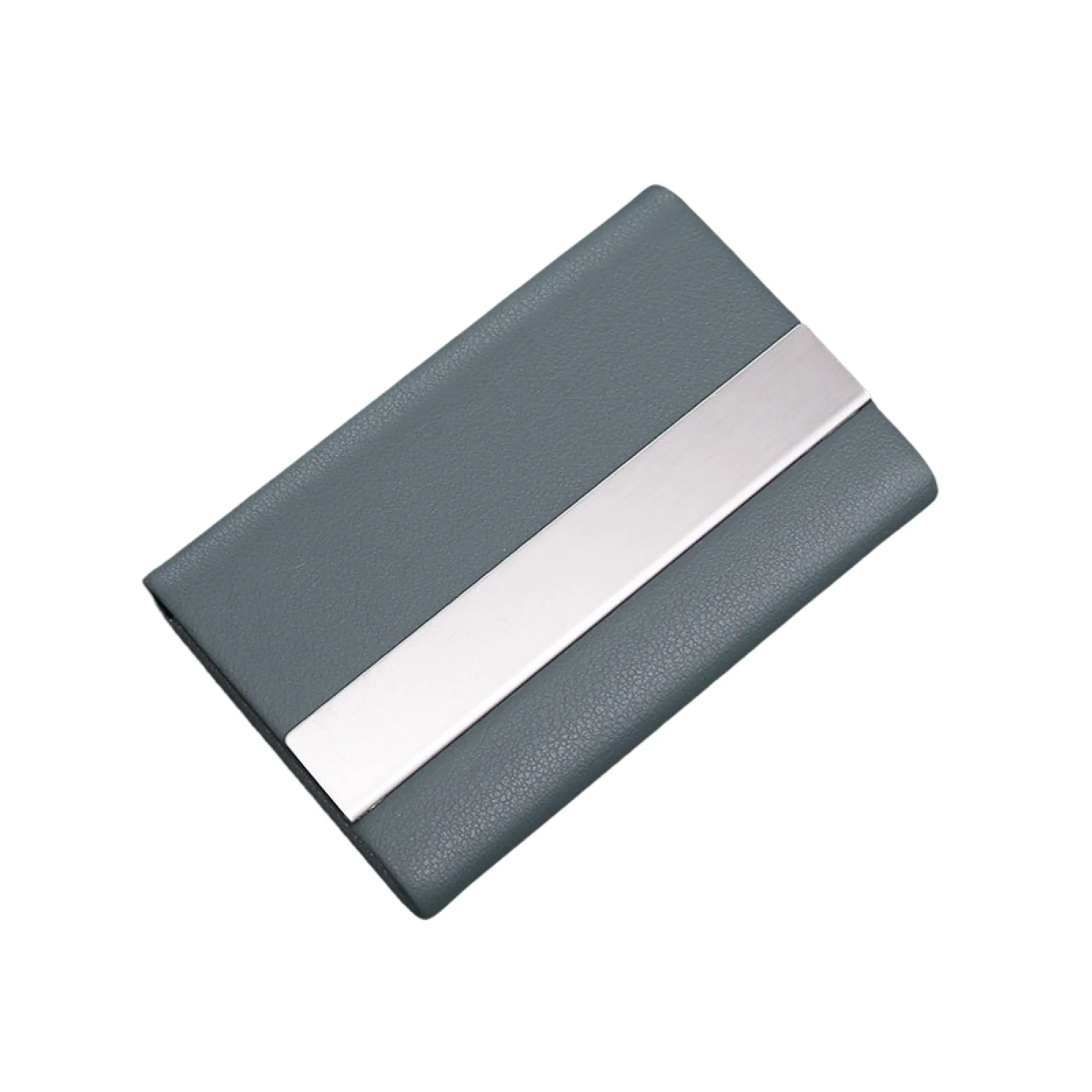 Microfiber Leather Business Card Holder with Stainless Steel Structure thumbnail 8