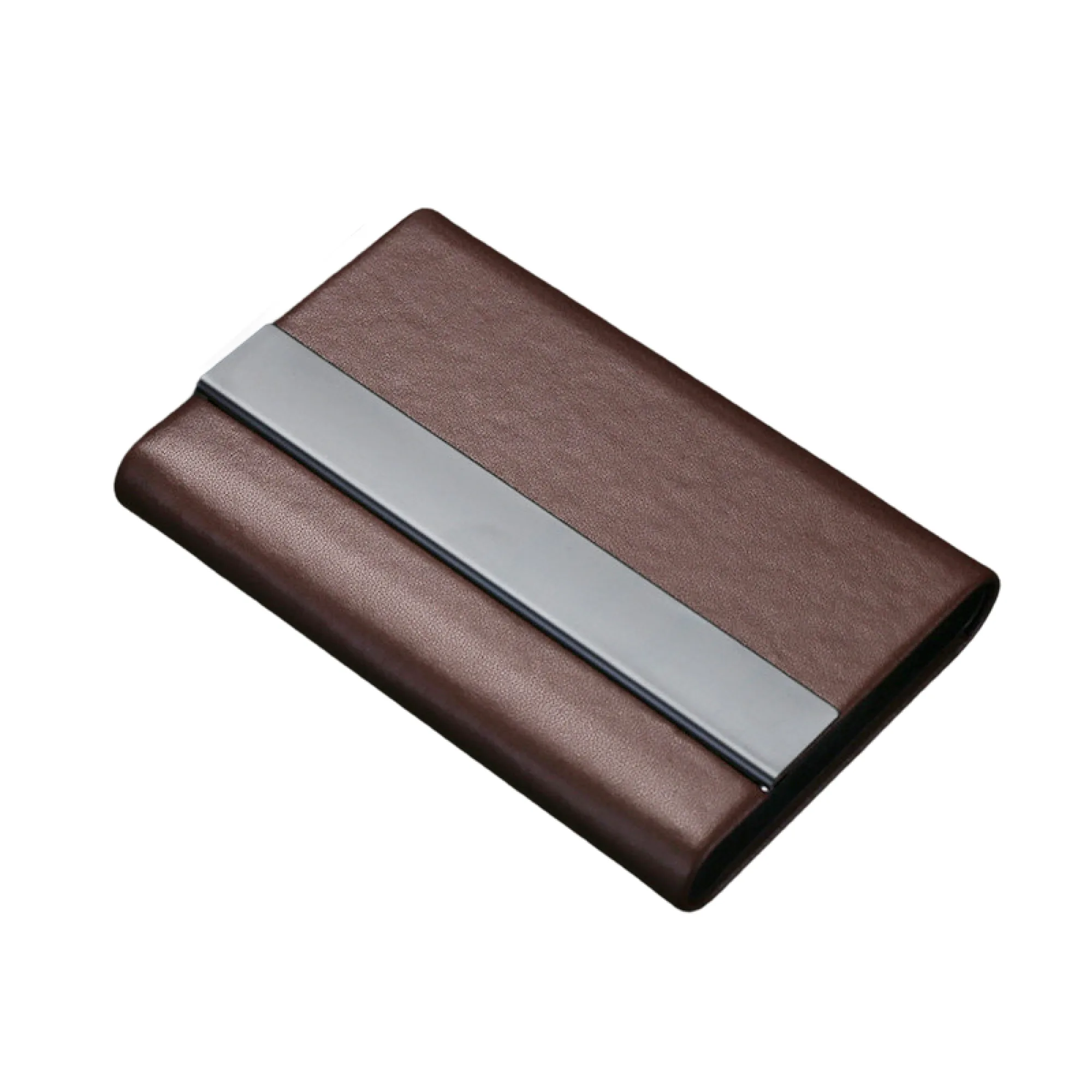 Microfiber Leather Business Card Holder with Stainless Steel Structure thumbnail 6