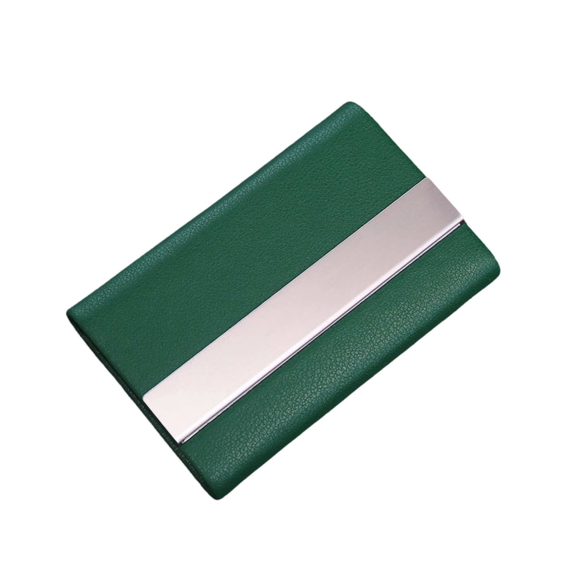 Microfiber Leather Business Card Holder with Stainless Steel Structure thumbnail 7