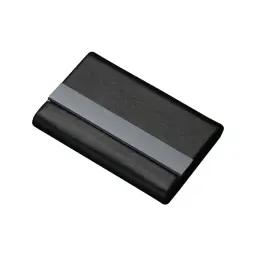 Microfiber Leather Business Card Holder with Stainless Steel Structure thumbnail 1