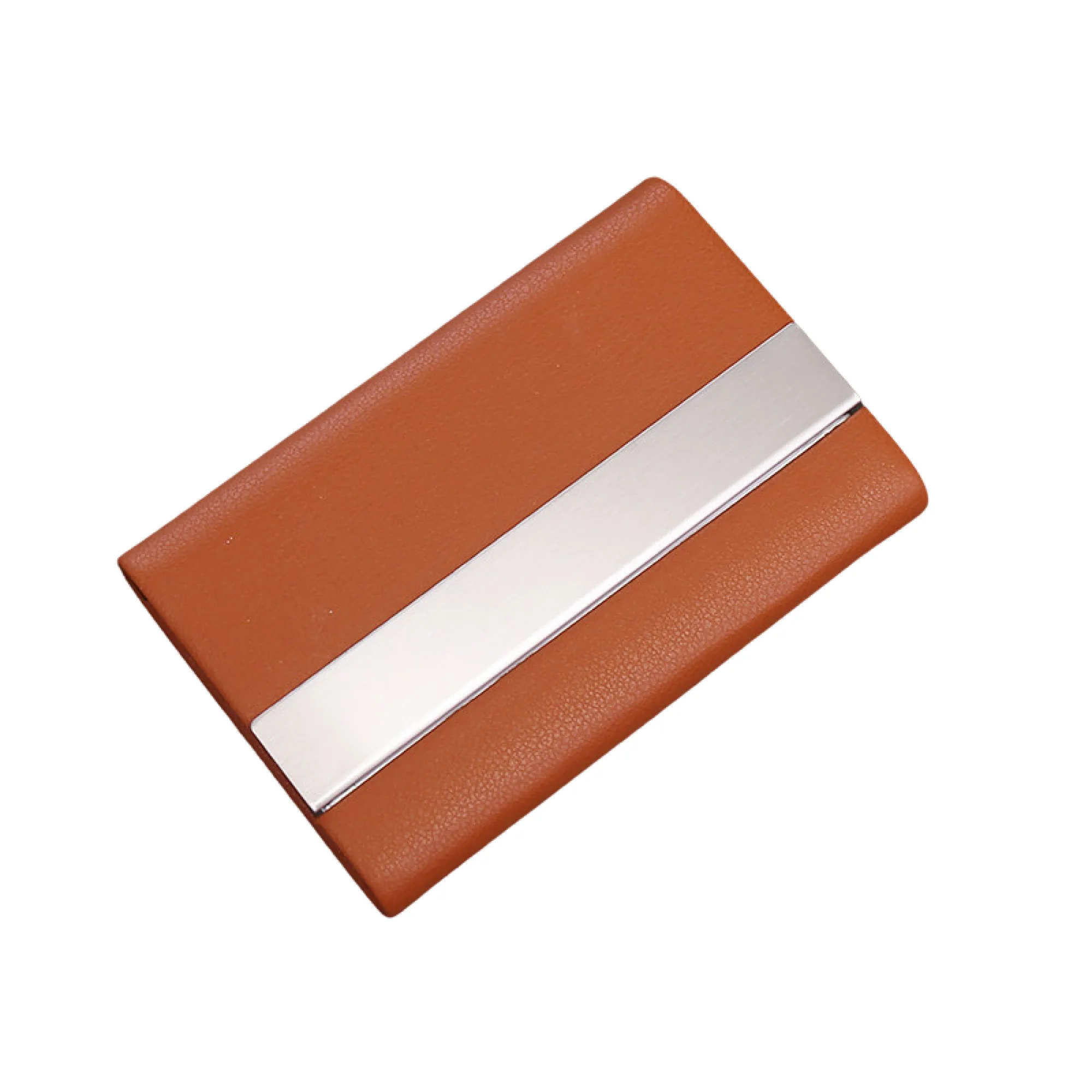 Microfiber Leather Business Card Holder with Stainless Steel Structure thumbnail 9