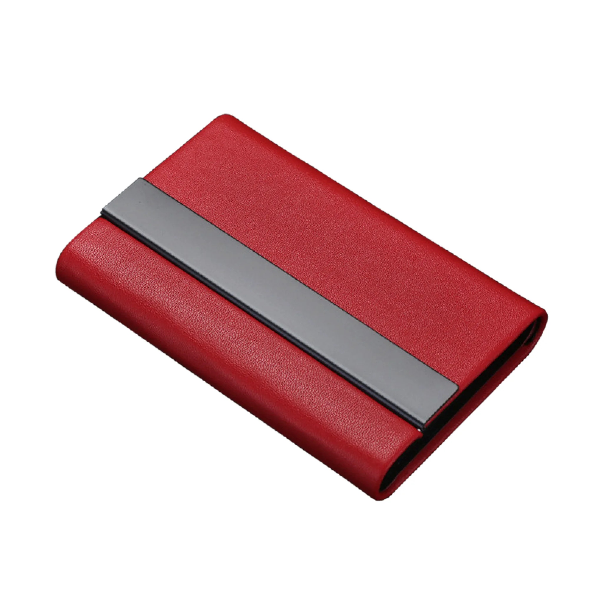 Microfiber Leather Business Card Holder with Stainless Steel Structure thumbnail 4