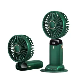 Portable Neck-Hanging Handheld Desktop Fan with Digital Display and 5-Speed Adjustment thumbnail 10