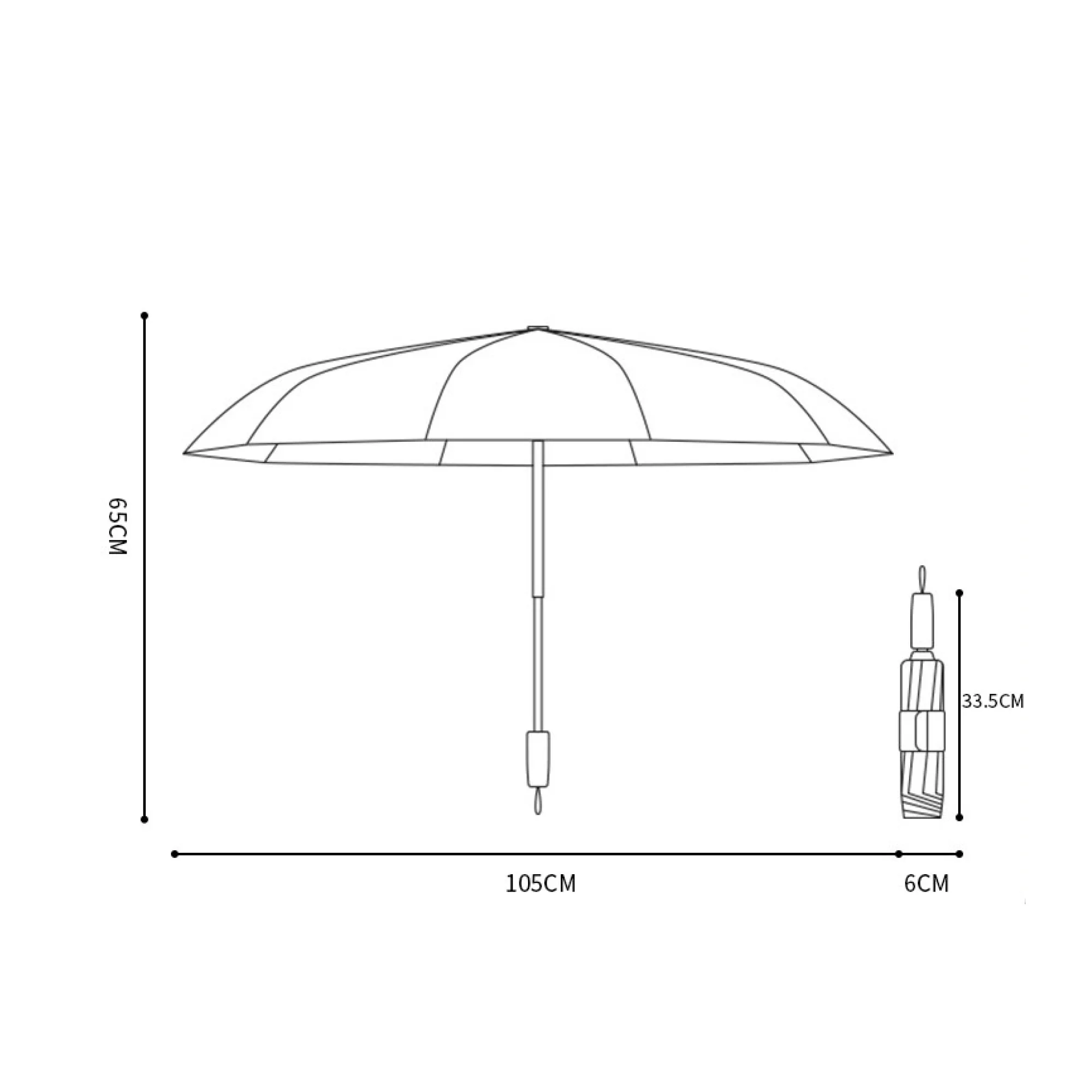 Full-Automatic Three-Fold Umbrella with UPF50+ Protection thumbnail 8