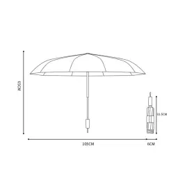 Full-Automatic Three-Fold Umbrella with UPF50+ Protection thumbnail 8