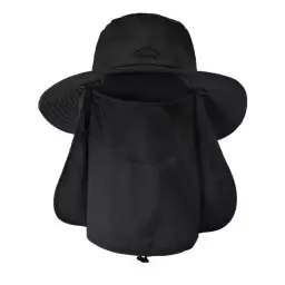 Adjustable Sun Protection Bucket Hat with Neck Flap and Face Cover thumbnail 1