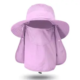 Adjustable Sun Protection Bucket Hat with Neck Flap and Face Cover thumbnail 15