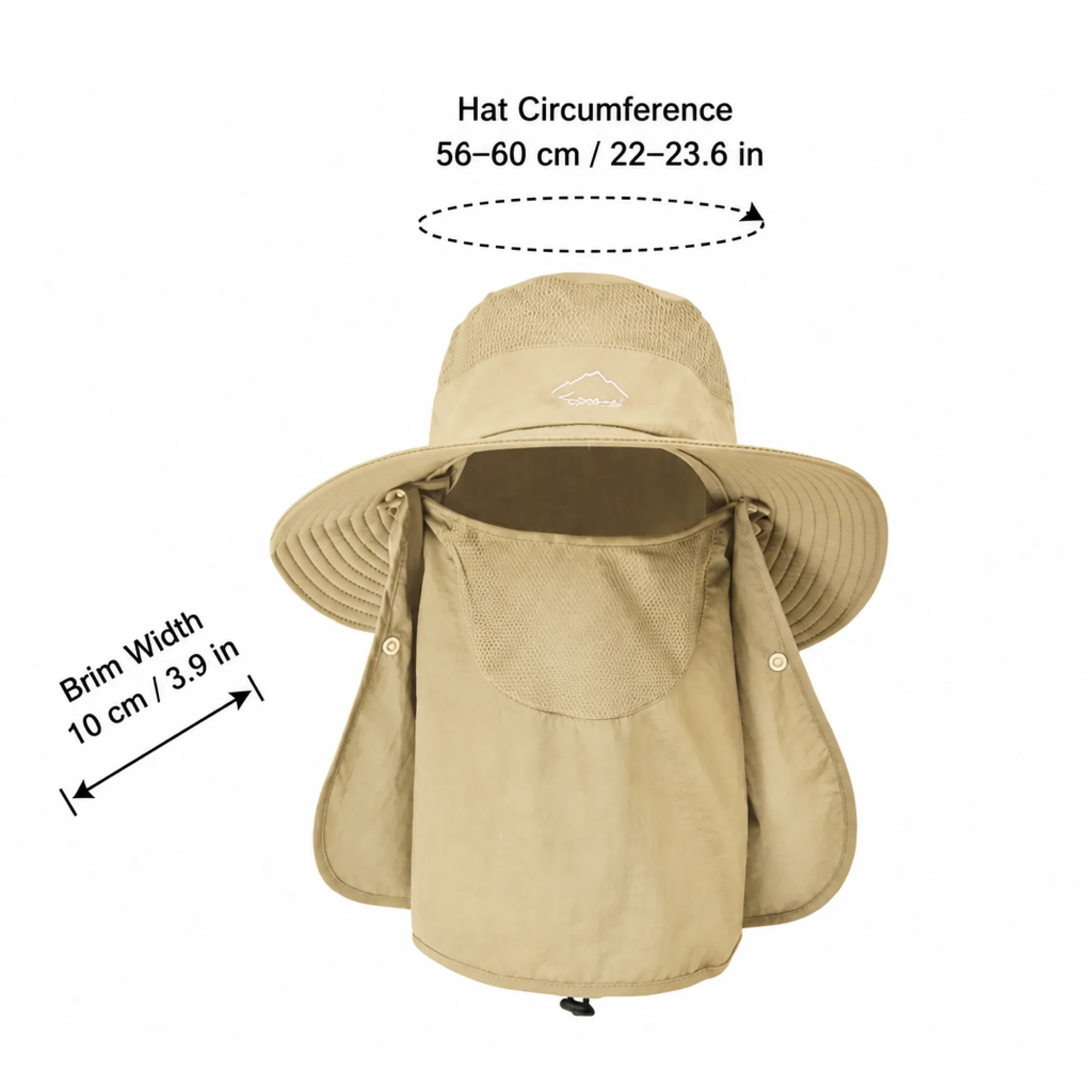 Adjustable Sun Protection Bucket Hat with Neck Flap and Face Cover thumbnail 4