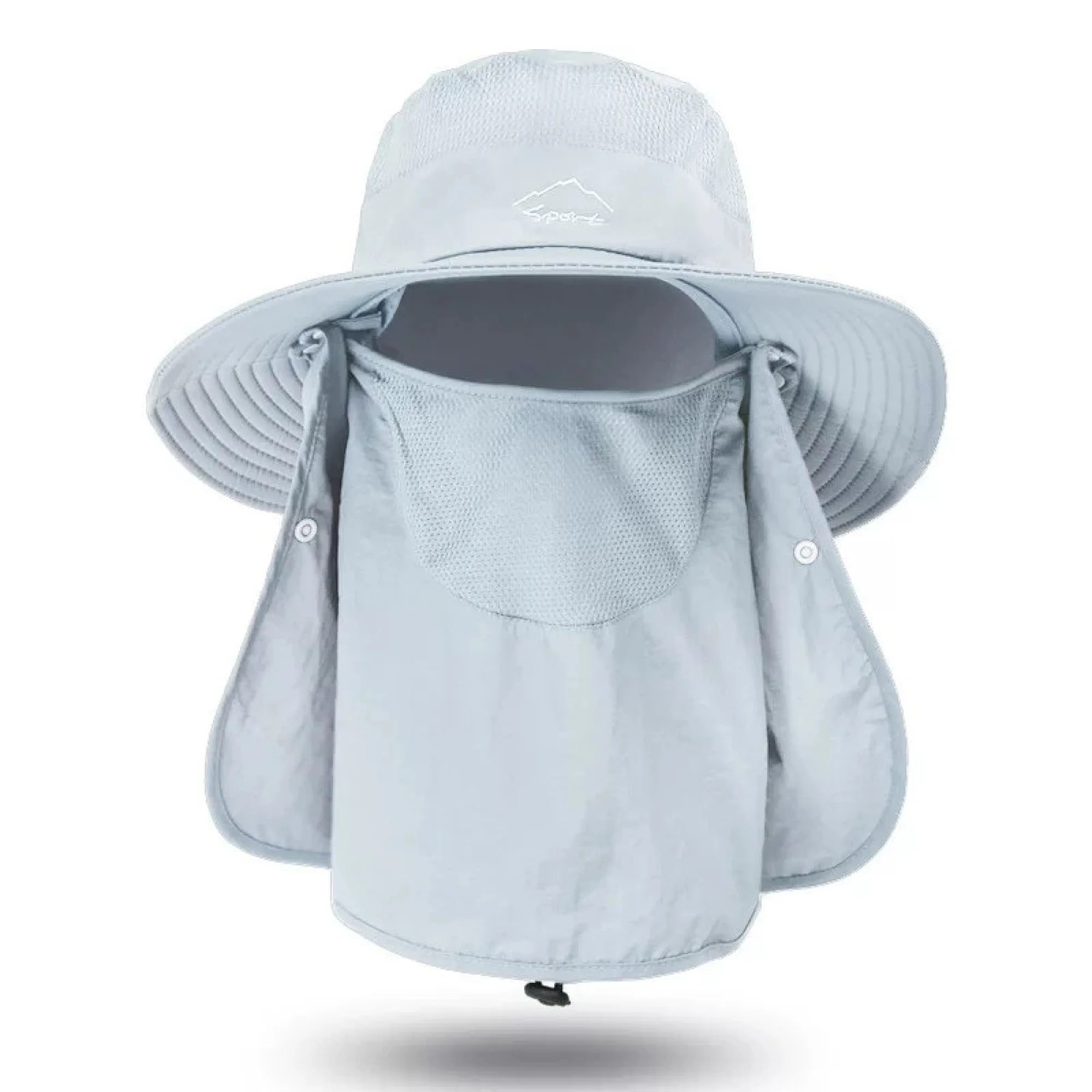 Adjustable Sun Protection Bucket Hat with Neck Flap and Face Cover thumbnail 12