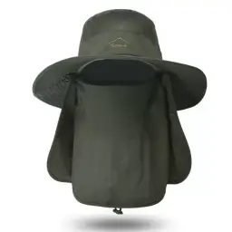 Adjustable Sun Protection Bucket Hat with Neck Flap and Face Cover thumbnail 10