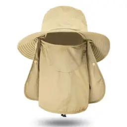 Adjustable Sun Protection Bucket Hat with Neck Flap and Face Cover thumbnail 11