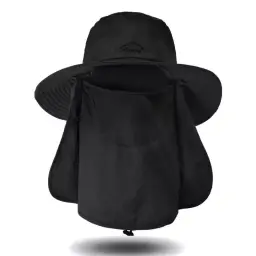 Adjustable Sun Protection Bucket Hat with Neck Flap and Face Cover thumbnail 6