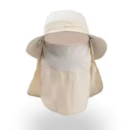 Adjustable Sun Protection Bucket Hat with Neck Flap and Face Cover thumbnail 13