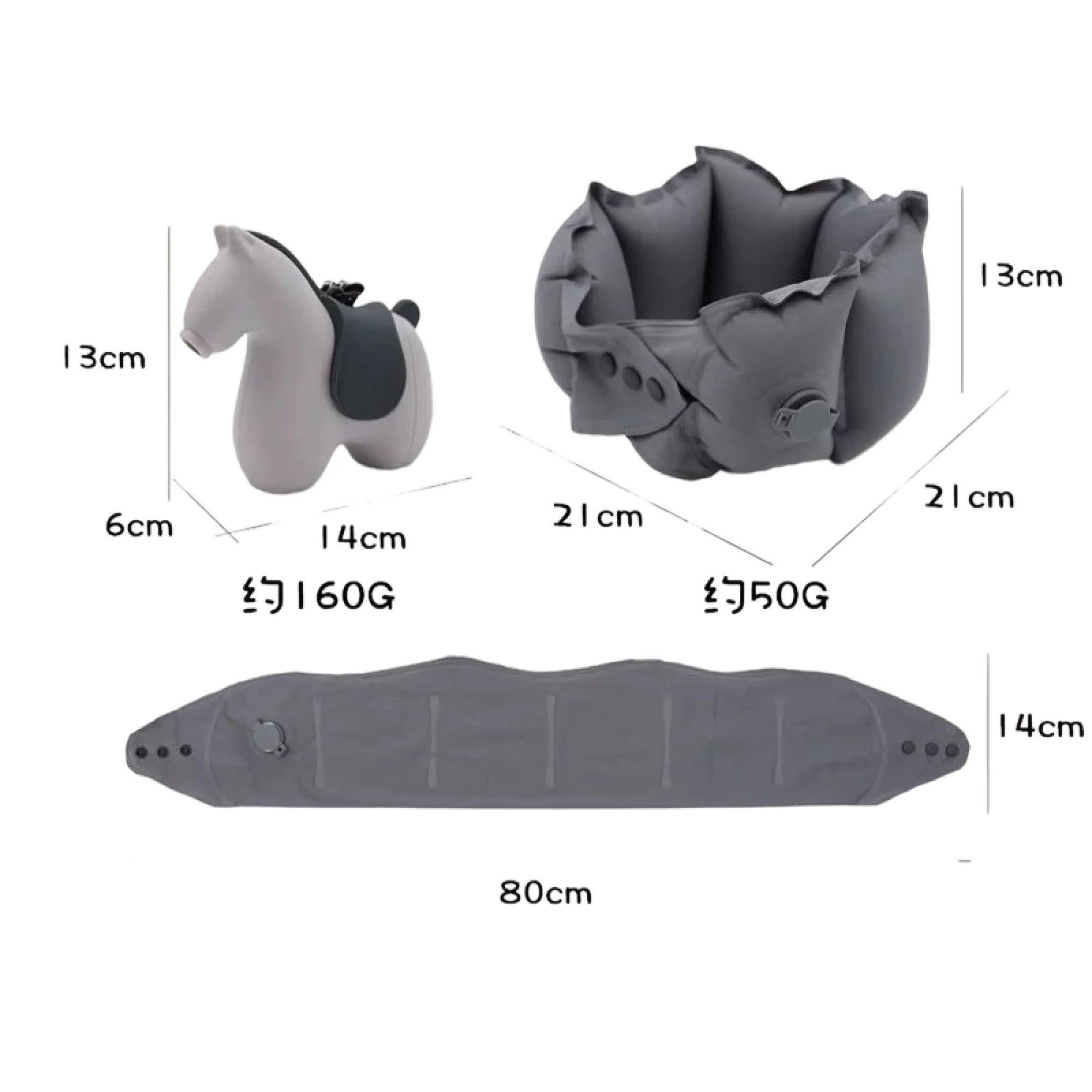 Inflatable U-Shaped Neck Pillow with Horse-Shaped Pump thumbnail 7