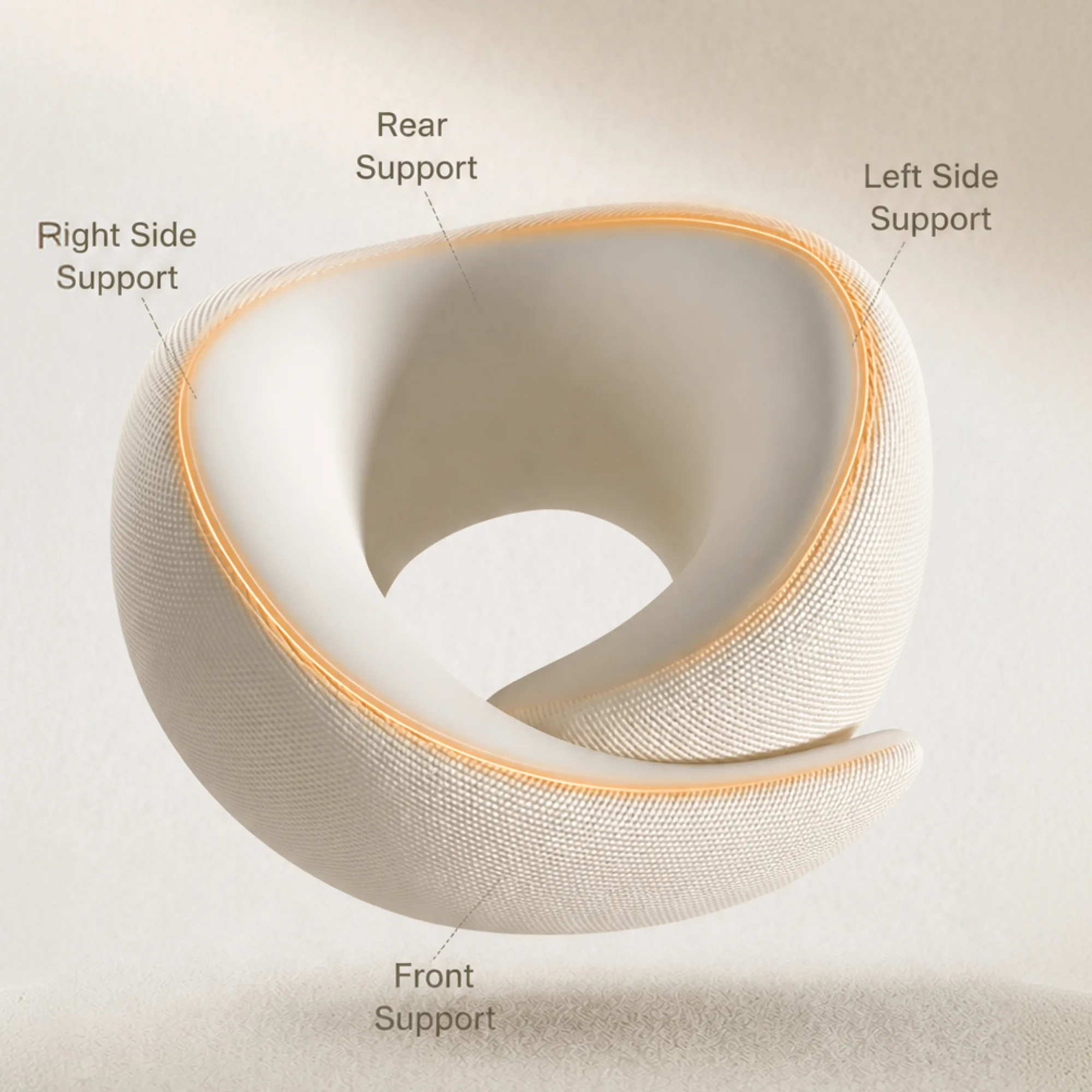 U-Shaped Travel Neck Pillow with Memory Foam Filling thumbnail 4