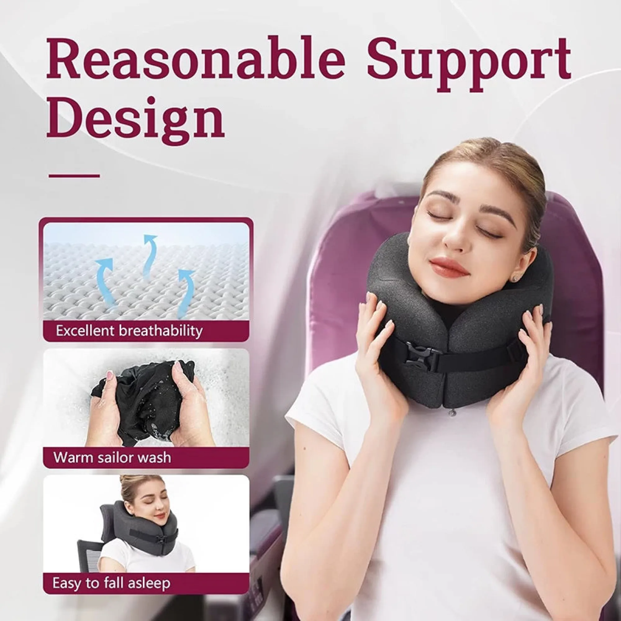 U-Shaped Memory Foam Neck Pillow thumbnail 8