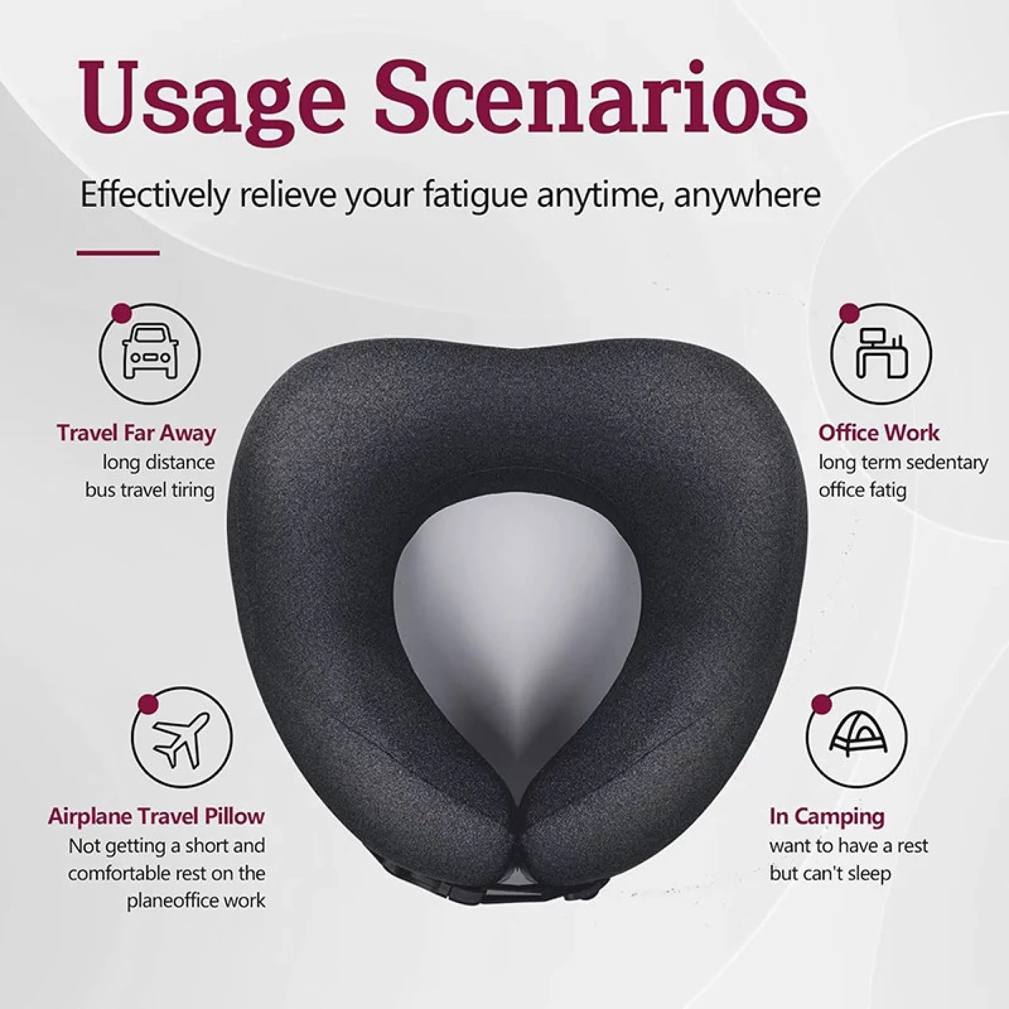 U-Shaped Memory Foam Neck Pillow thumbnail 9