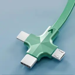 3-in-1 Retractable USB Charging Cable with Lightning, Micro USB, and Type-C Connectors thumbnail 5