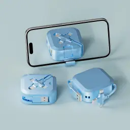 3-in-1 Retractable USB Charging Cable with Lightning, Micro USB, and Type-C Connectors thumbnail 10