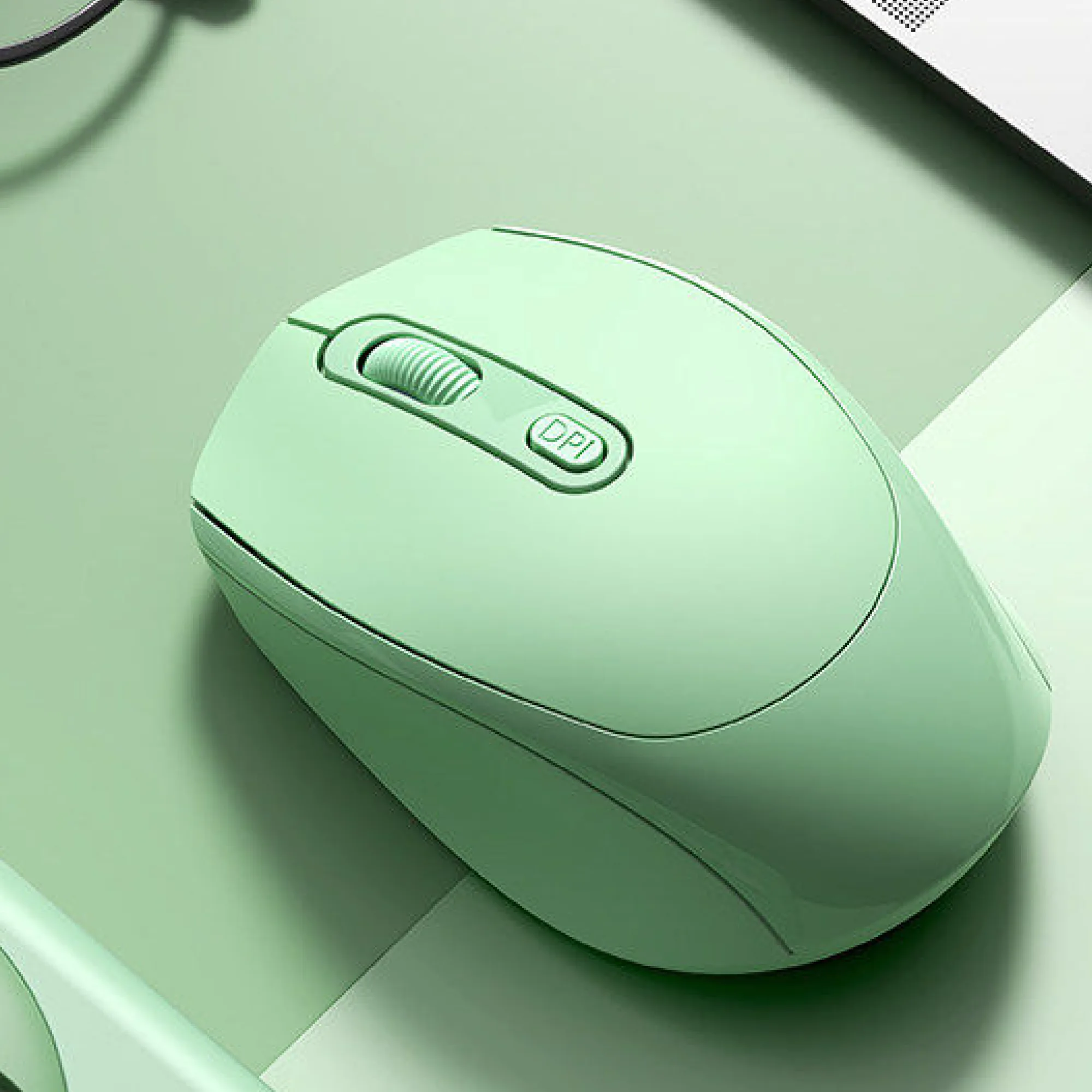 Wireless Mouse with Silent Buttons and Multiple Connectivity Options — View 1