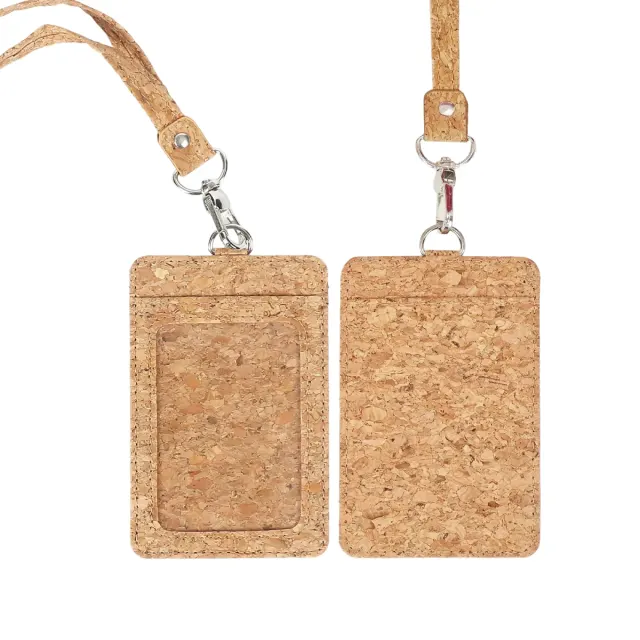 Natural Cork Card Holder with 2 Card Slots