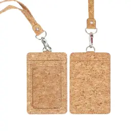 Natural Cork Card Holder with 2 Card Slots thumbnail 1
