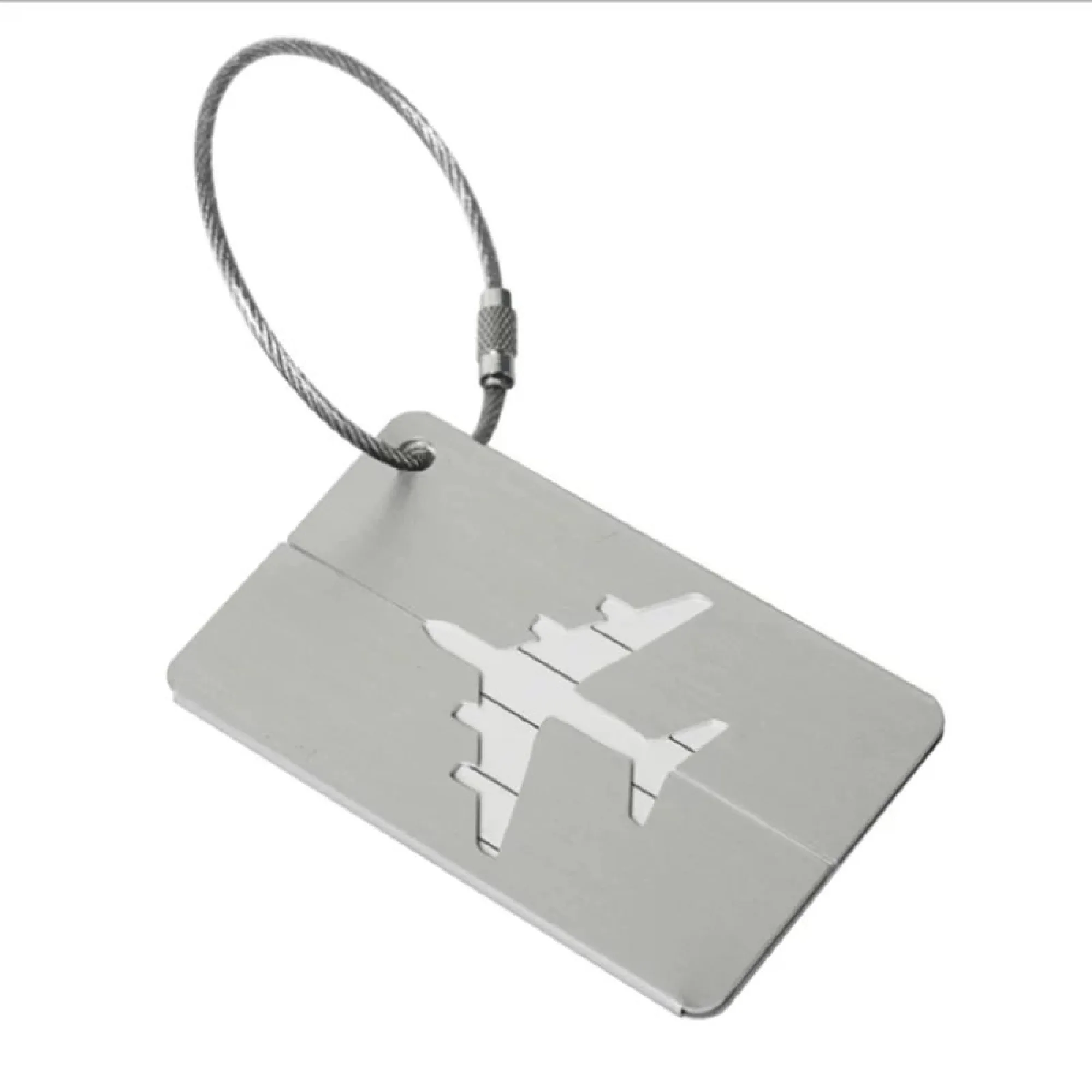 Aluminum Alloy Luggage Tag with Airplane Cutout Design thumbnail 5