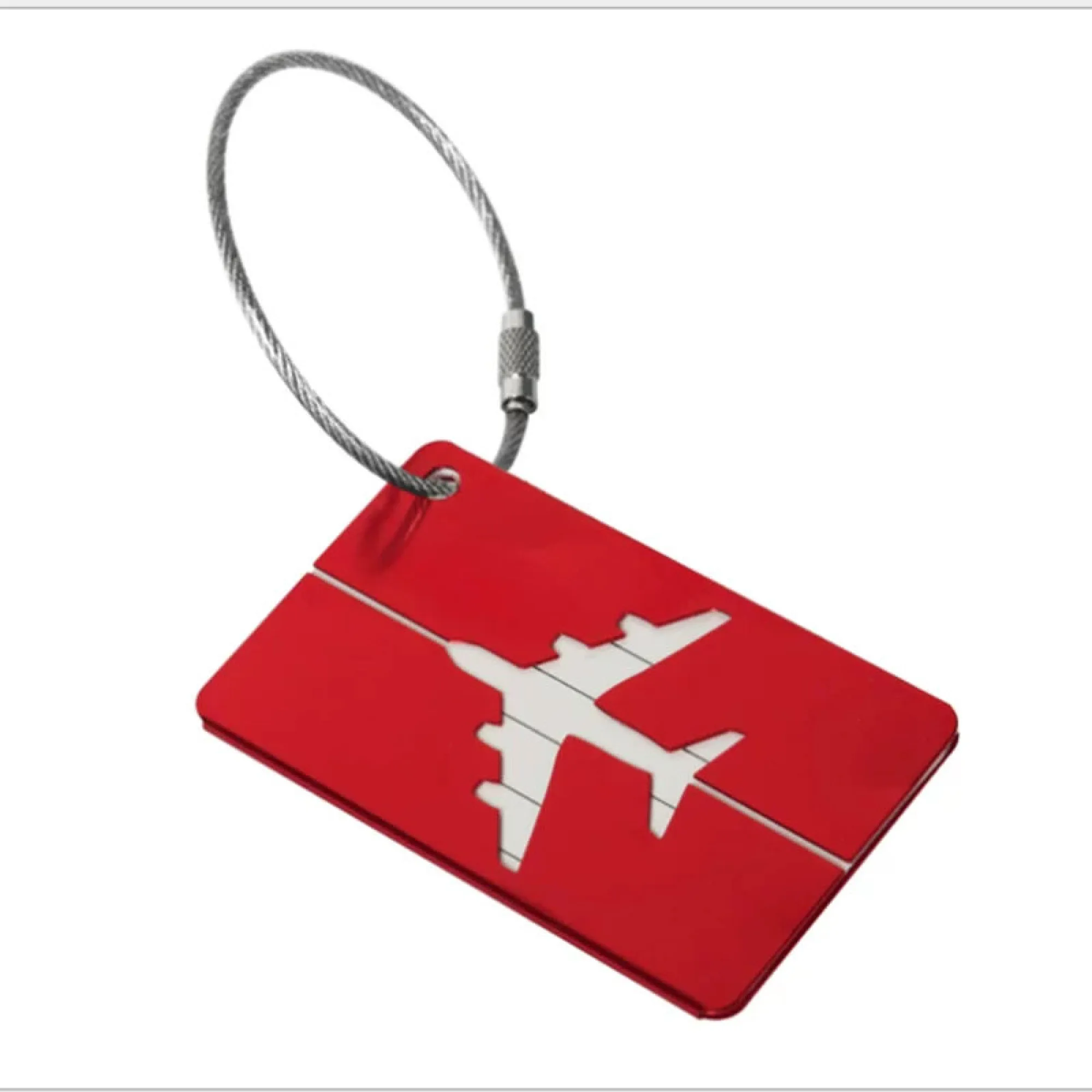 Aluminum Alloy Luggage Tag with Airplane Cutout Design thumbnail 4