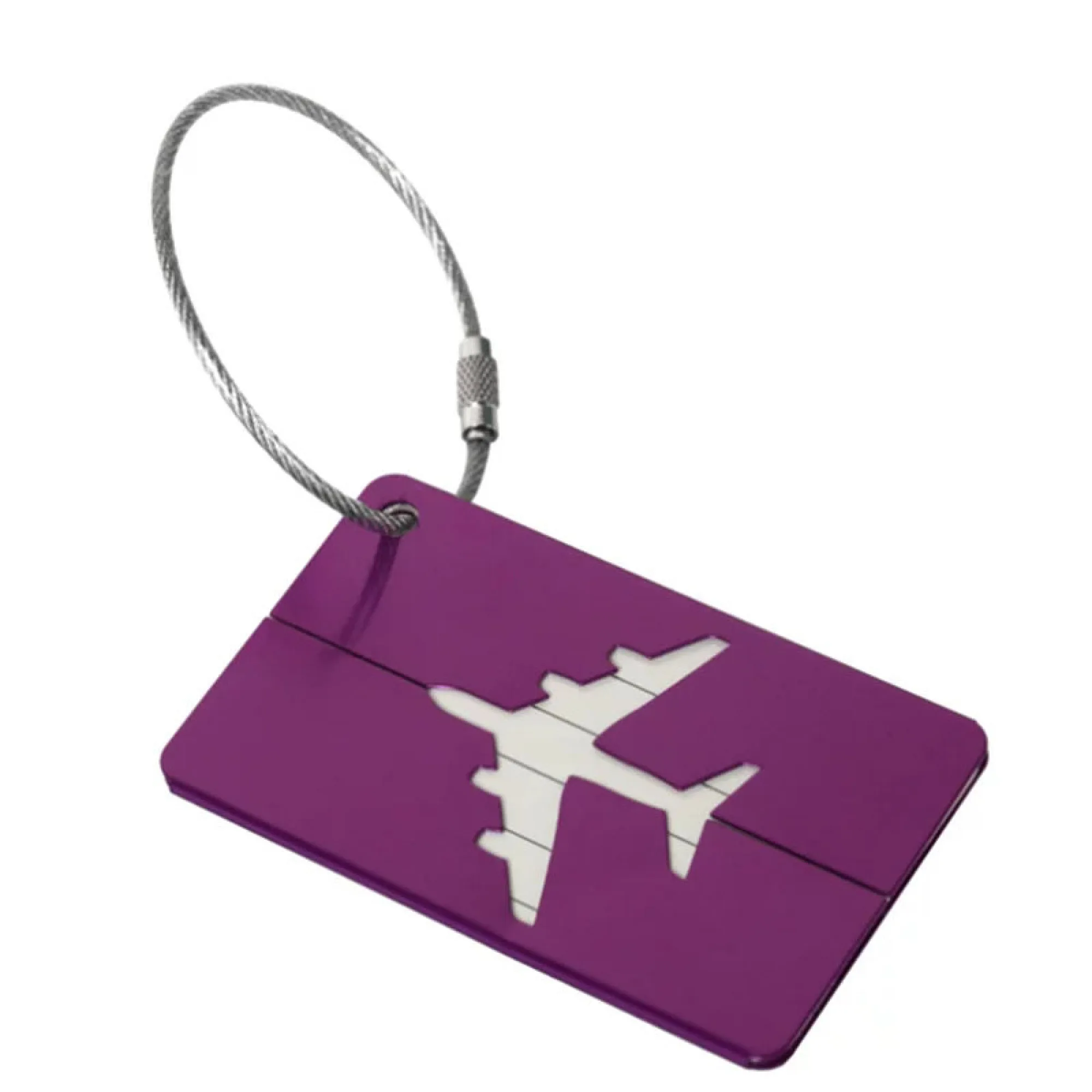 Aluminum Alloy Luggage Tag with Airplane Cutout Design thumbnail 7