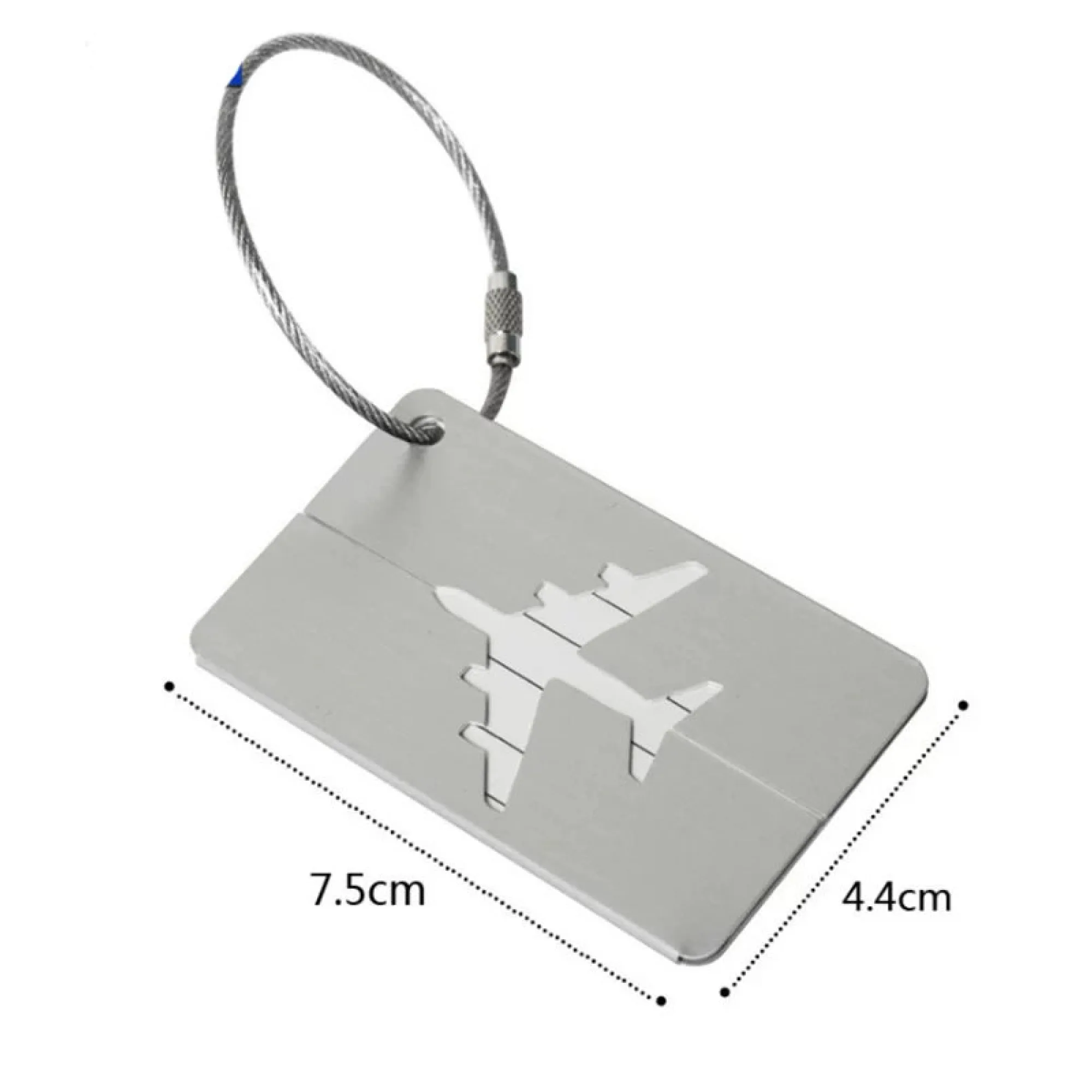 Aluminum Alloy Luggage Tag with Airplane Cutout Design thumbnail 3