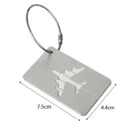 Aluminum Alloy Luggage Tag with Airplane Cutout Design thumbnail 3