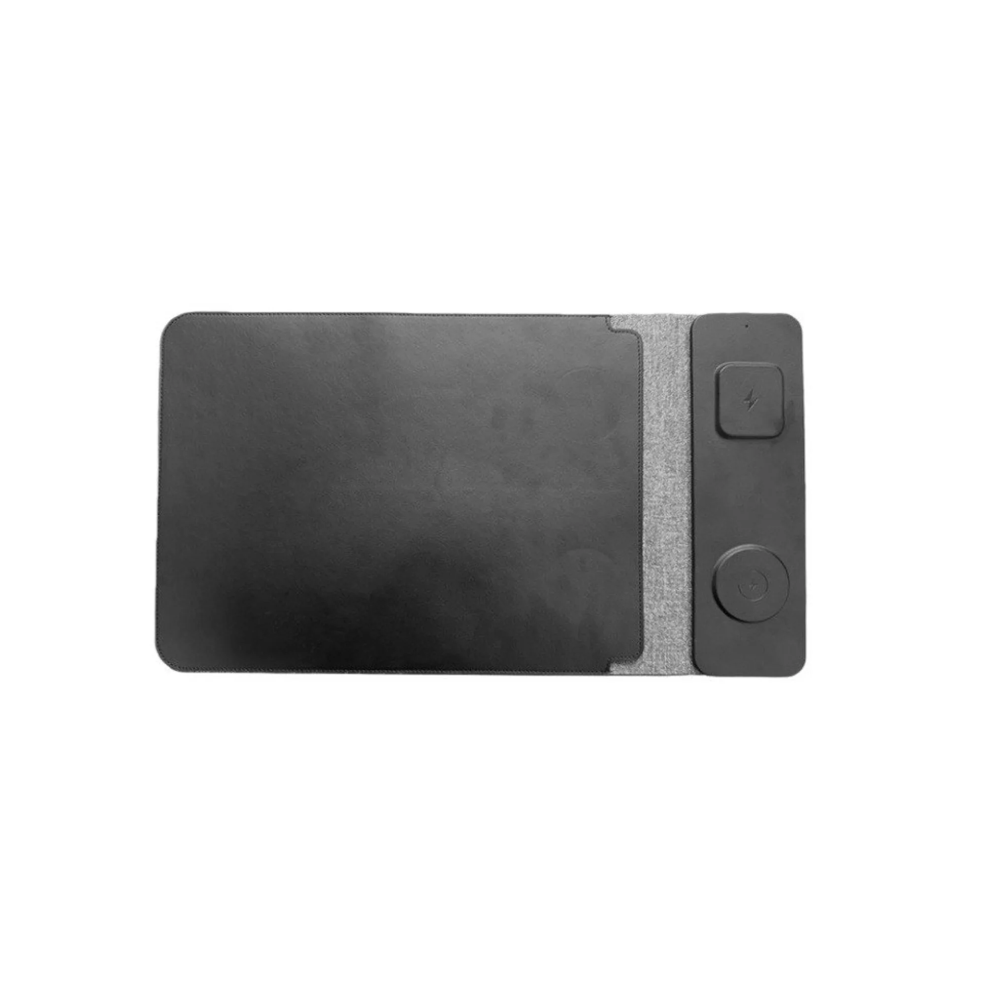 Wireless Charging Desk Mat with PU Leather Surface and Linen Base thumbnail 8