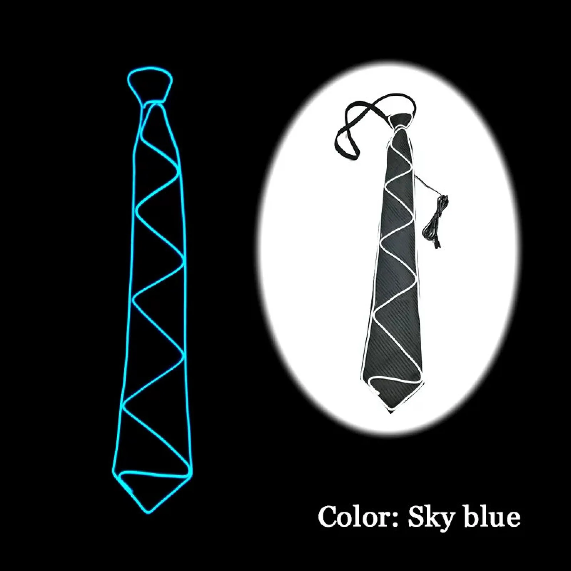 LED Glowing Tie with EL Cold Light Wire thumbnail 11