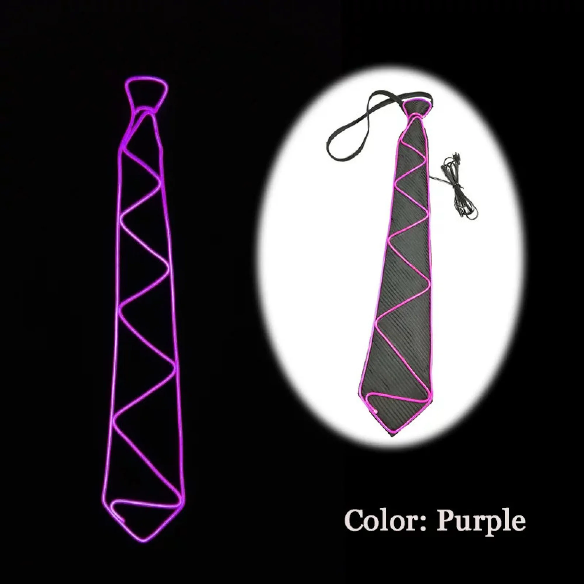 LED Glowing Tie with EL Cold Light Wire thumbnail 7
