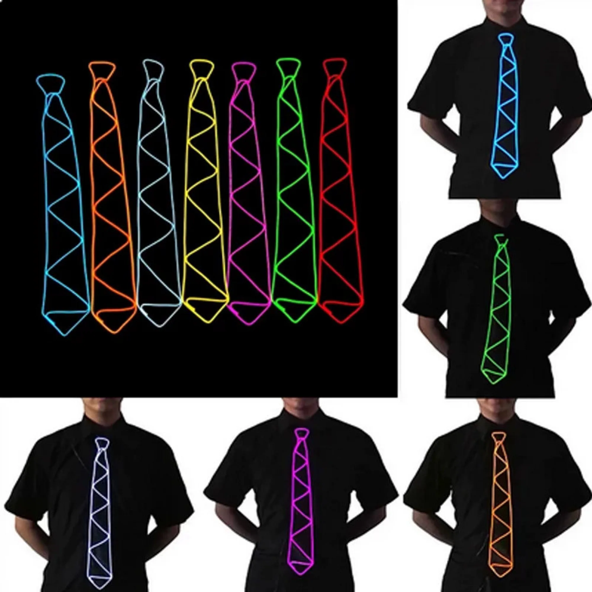 LED Glowing Tie with EL Cold Light Wire thumbnail 5