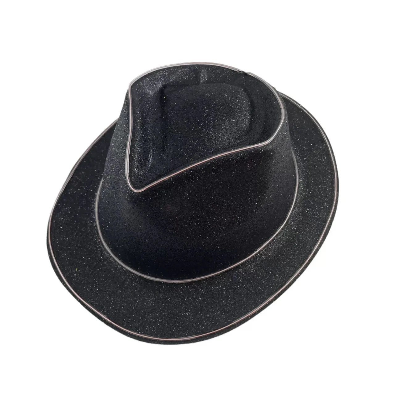 LED Lighted Cowboy Hat with Glitter Finish