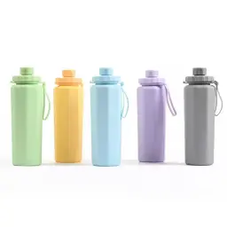 Foldable Silicone Water Bottle 600ml thumbnail 1