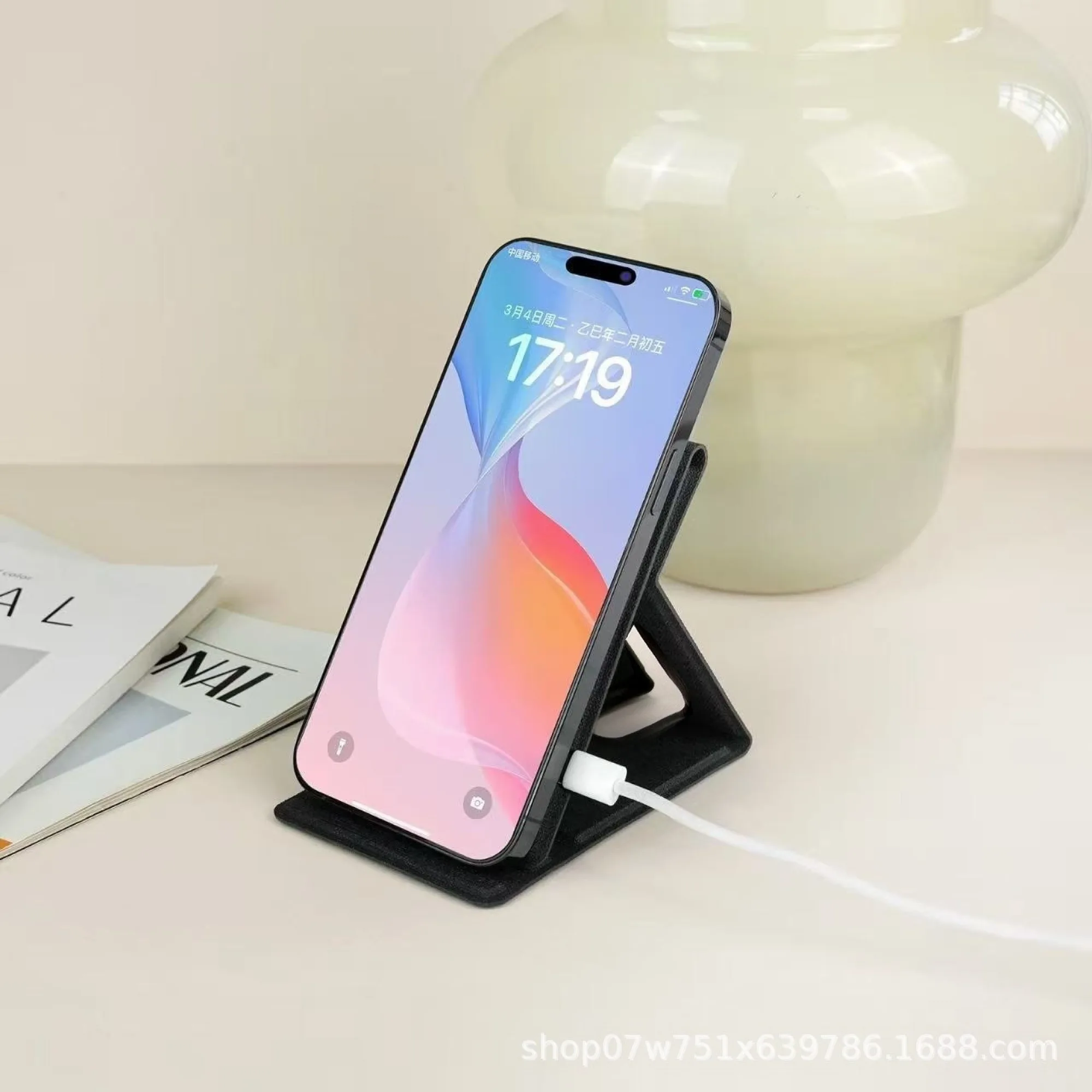 Foldable 15W Magnetic Wireless Charging Phone Stand thumbnail 3
