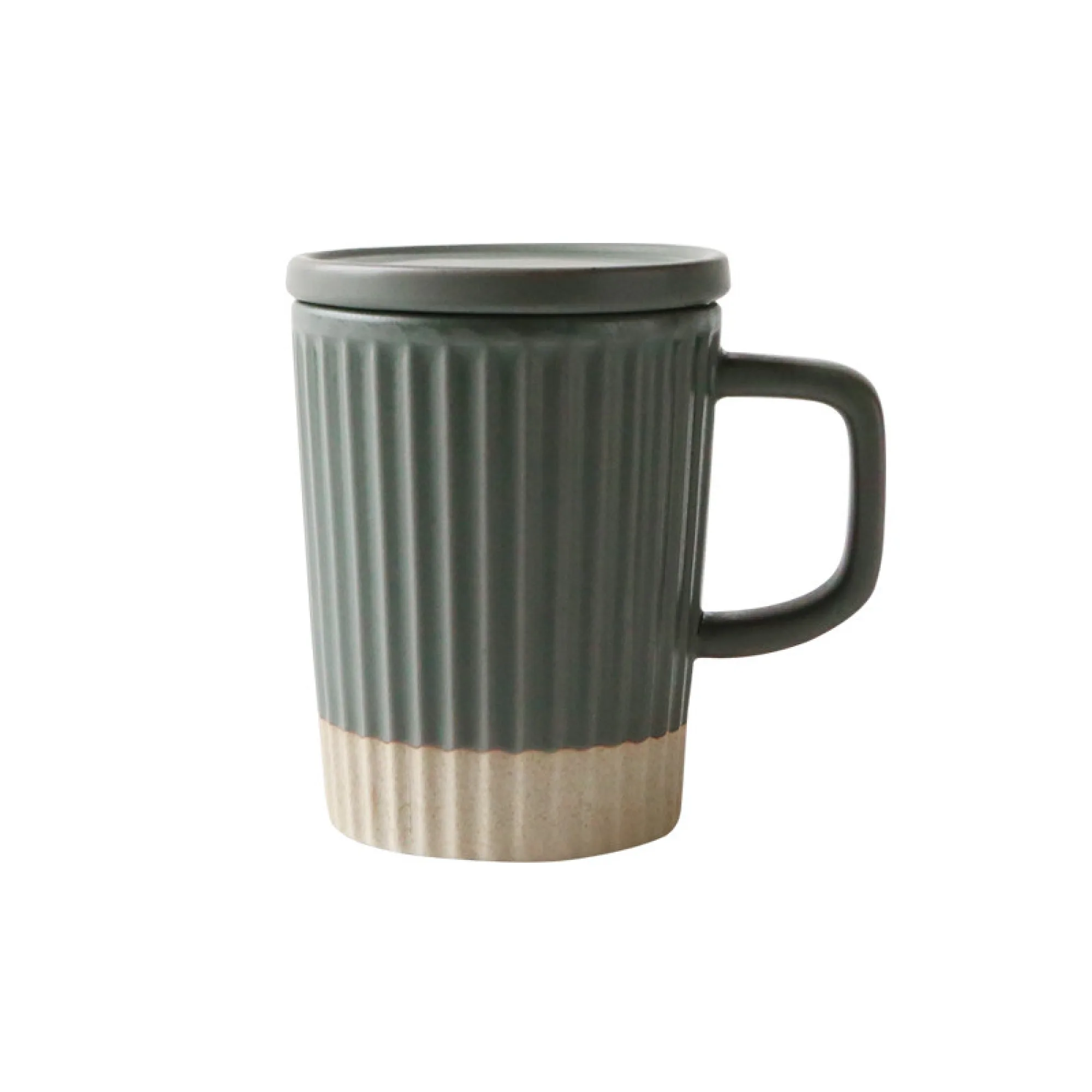 Ceramic Mug with Lid and Optional Nanmu Spoon thumbnail 7