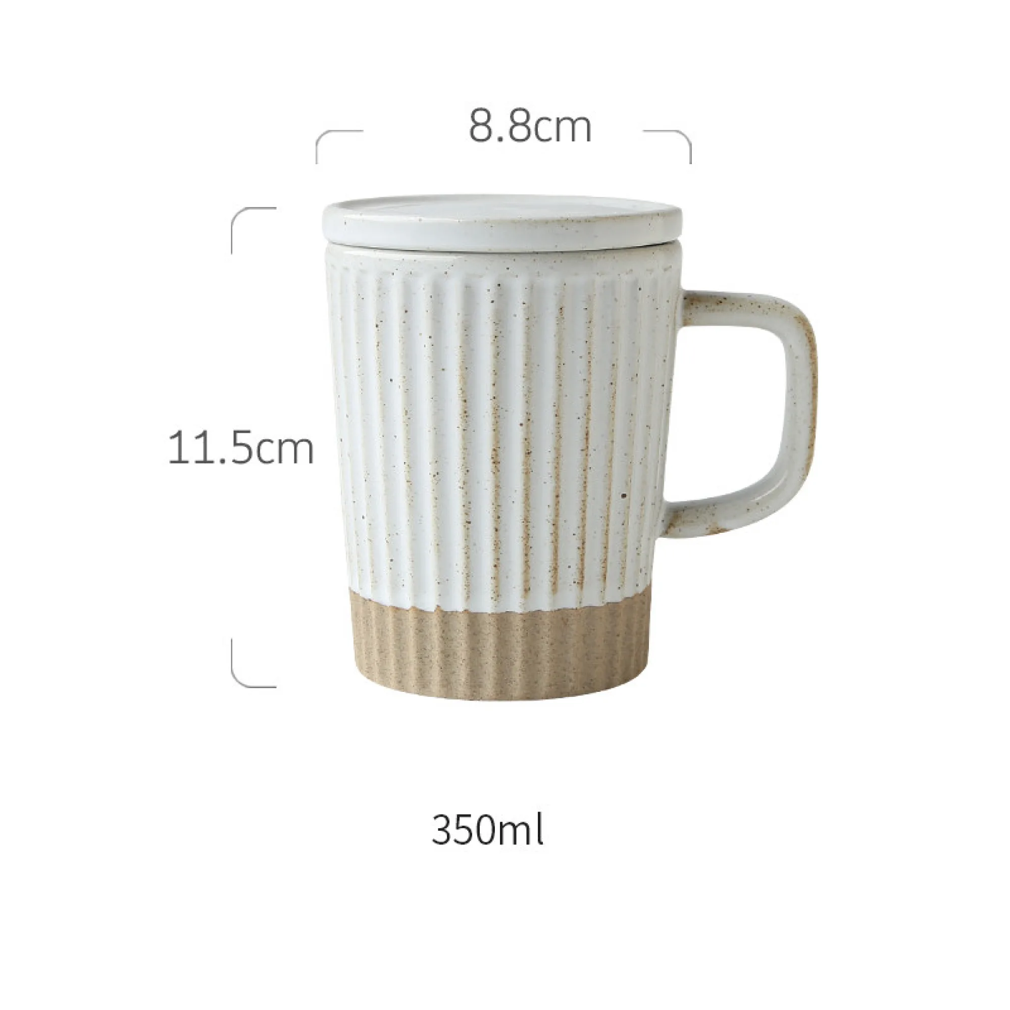 Ceramic Mug with Lid and Optional Nanmu Spoon thumbnail 9