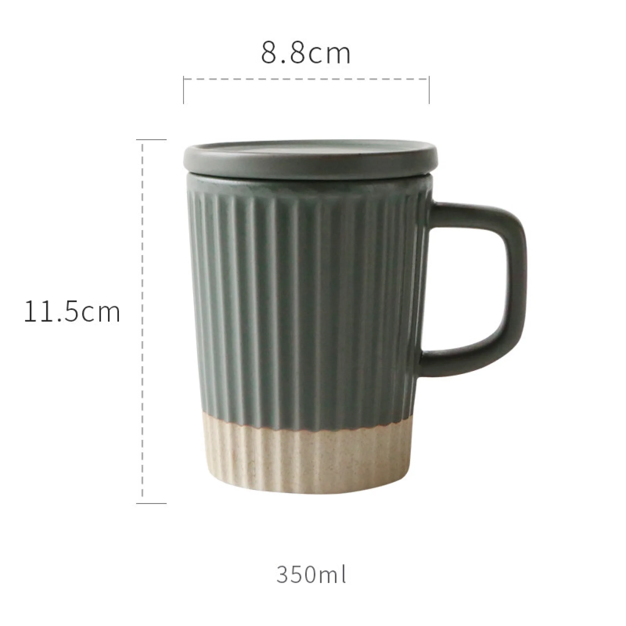Ceramic Mug with Lid and Optional Nanmu Spoon thumbnail 8