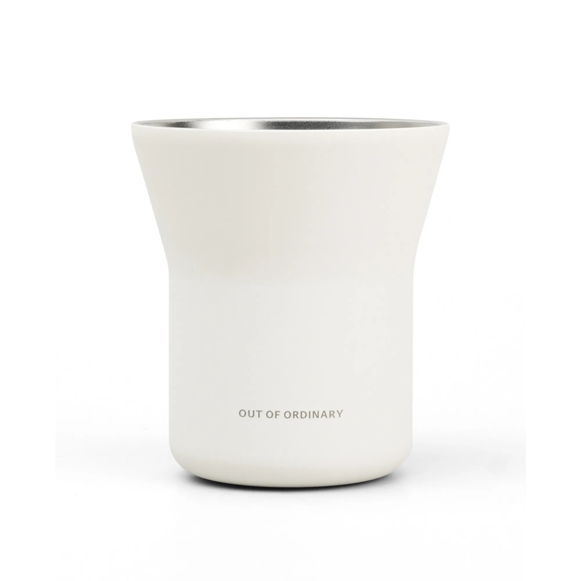 Double-Wall Stainless Steel Coffee Cup with Open Mouth — View 1