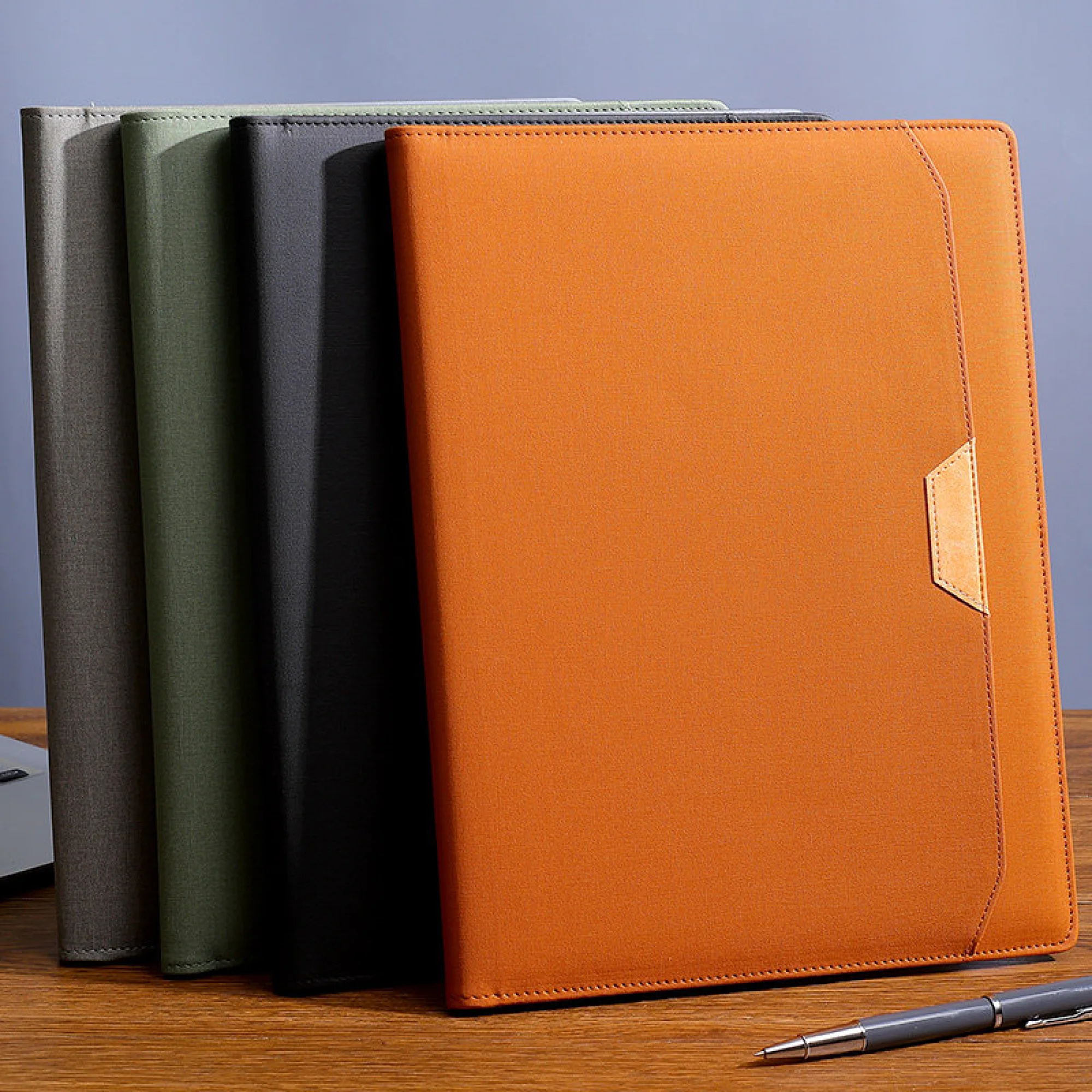 A4 PU Leather Multi-function Document Folder with Calculator Options thumbnail 4