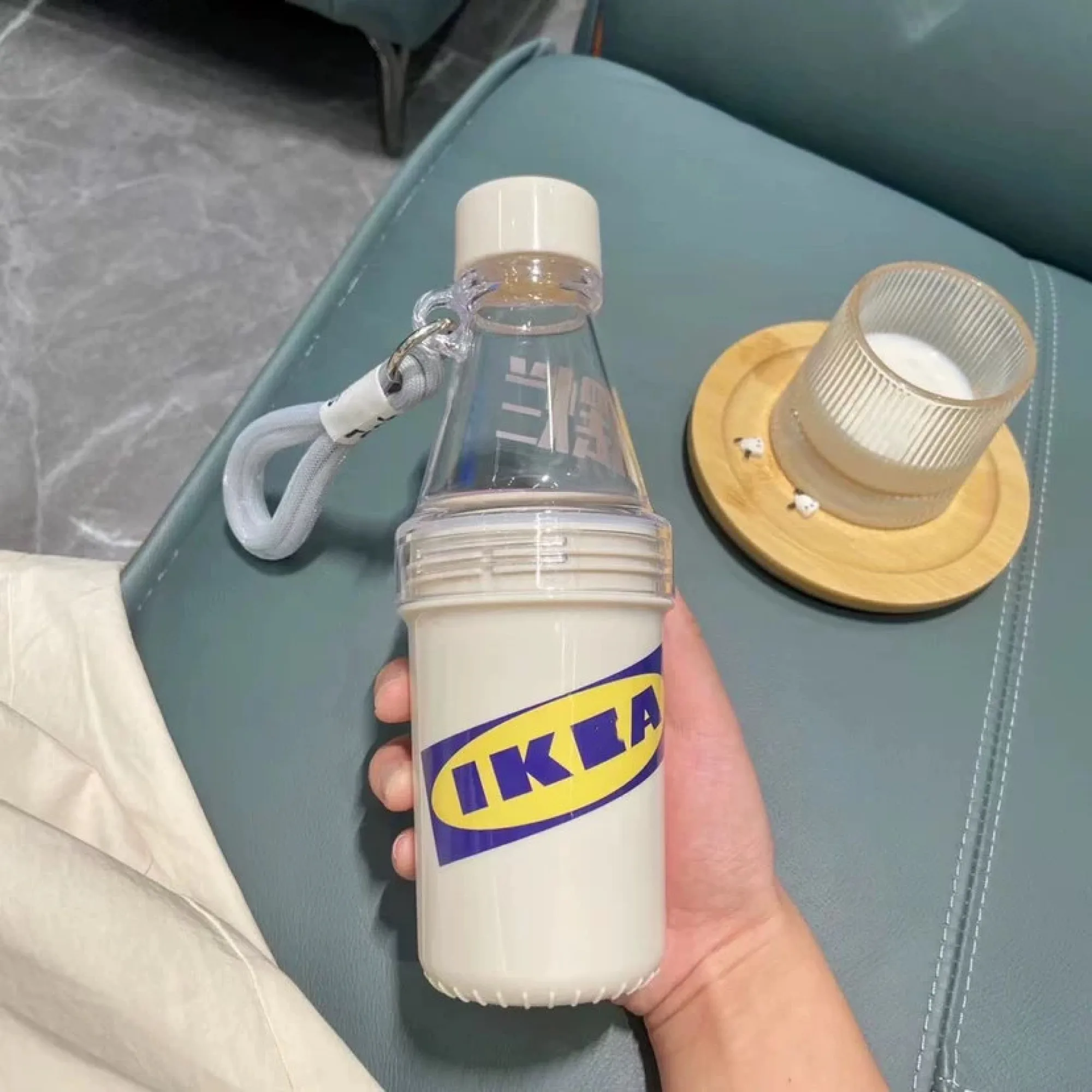 Portable Detachable Two-Section Water Bottle with Strap thumbnail 5