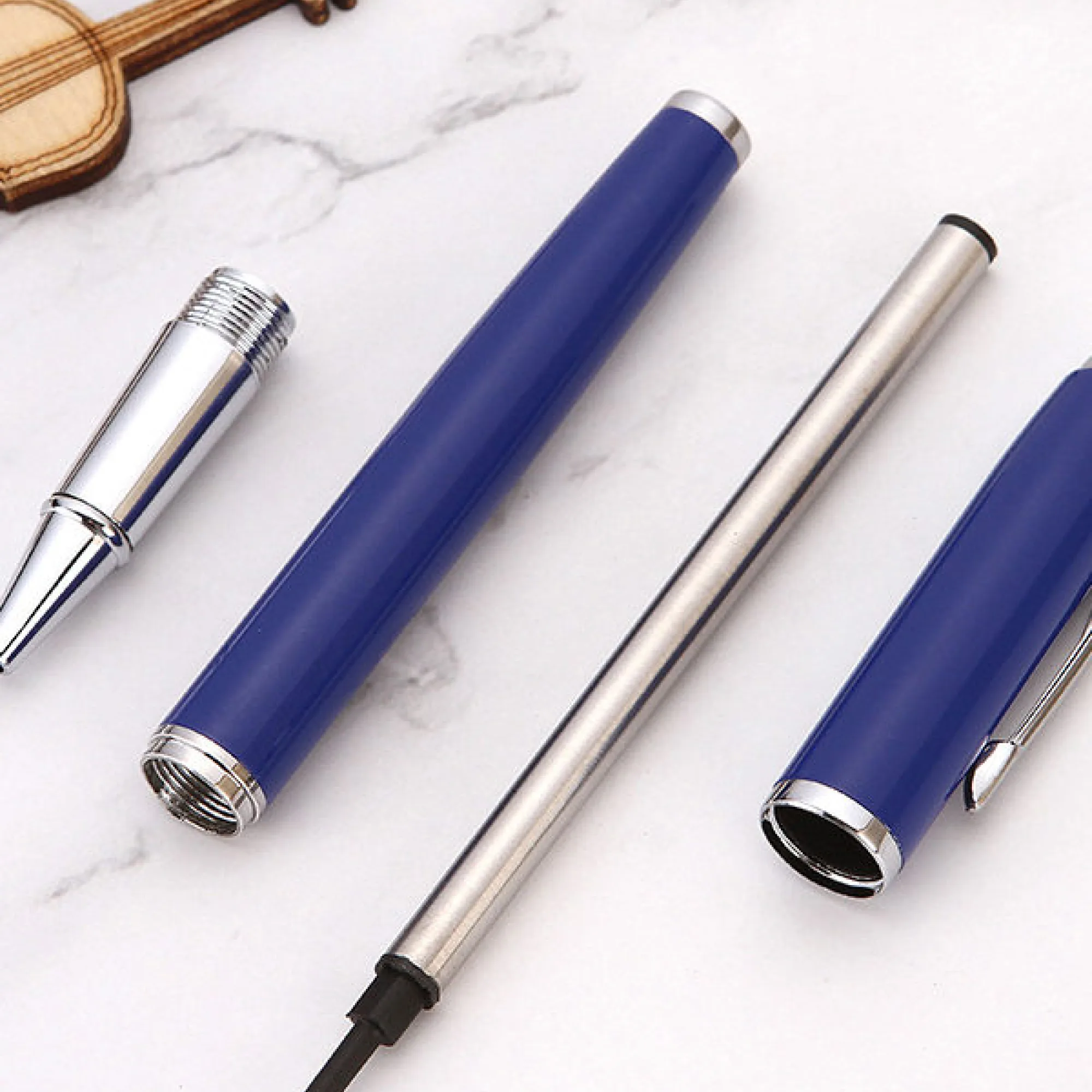 Metal Rollerball Pen with Silver Clip, Model DS1012 thumbnail 3