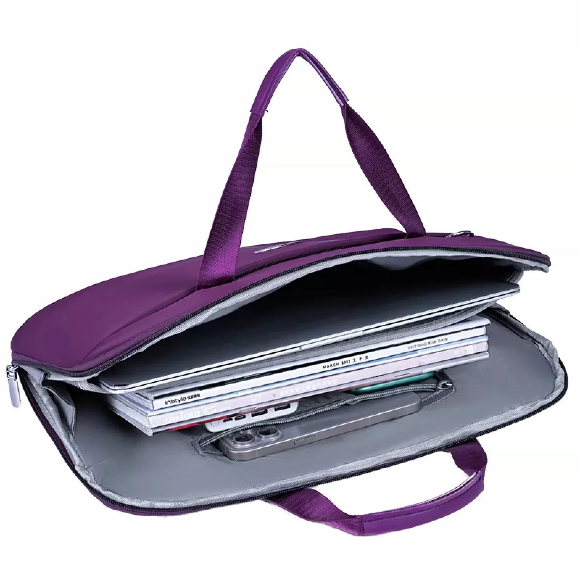 Nylon Briefcase Laptop Bag with Multiple Compartments thumbnail 5