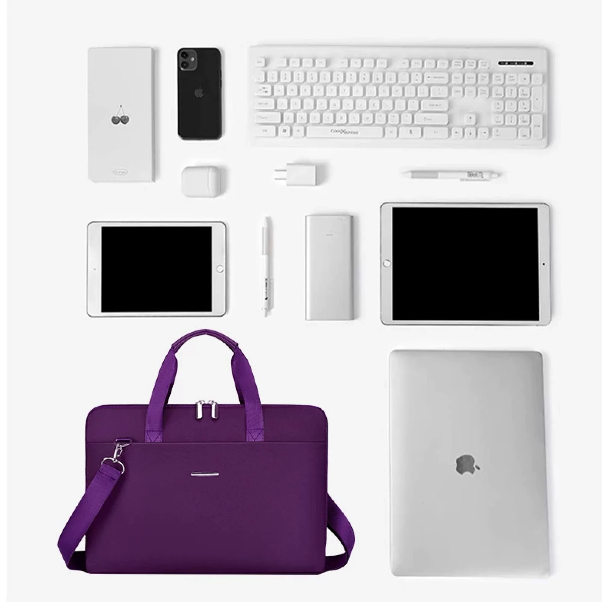 Nylon Briefcase Laptop Bag with Multiple Compartments thumbnail 6