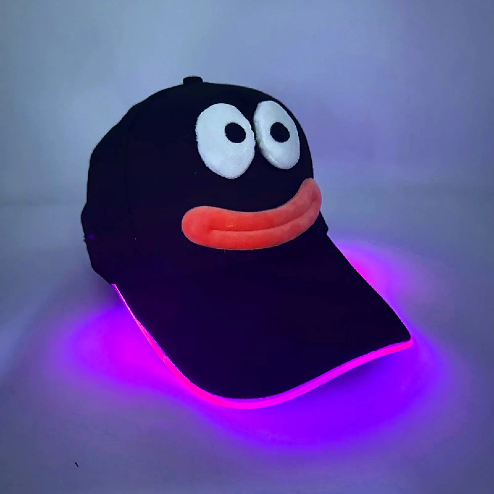 LED Light-up Baseball Cap with Cartoon Eyes and Mouth thumbnail 5